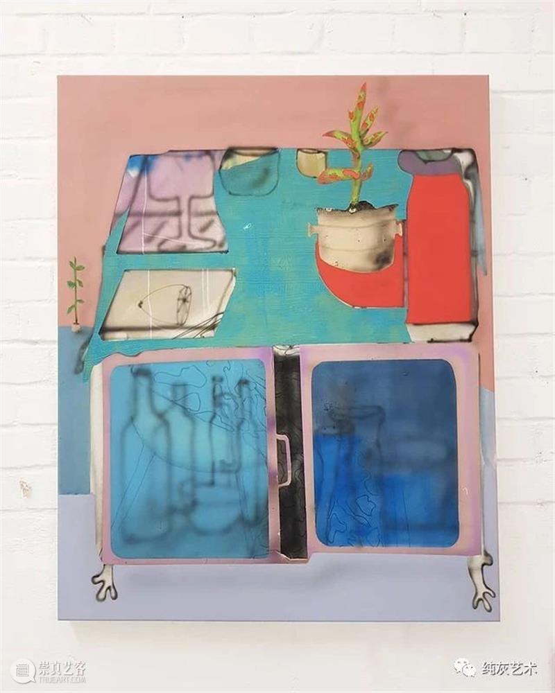 色彩的碰撞衔接  纯灰艺术 色彩 德国 艺术家 Fabian Treibe 画作 室内 主题 现实 看法 崇真艺客