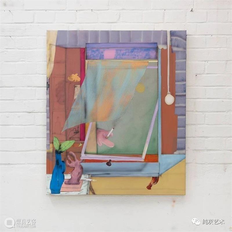 色彩的碰撞衔接  纯灰艺术 色彩 德国 艺术家 Fabian Treibe 画作 室内 主题 现实 看法 崇真艺客