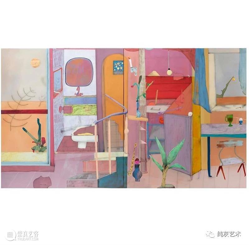 色彩的碰撞衔接  纯灰艺术 色彩 德国 艺术家 Fabian Treibe 画作 室内 主题 现实 看法 崇真艺客