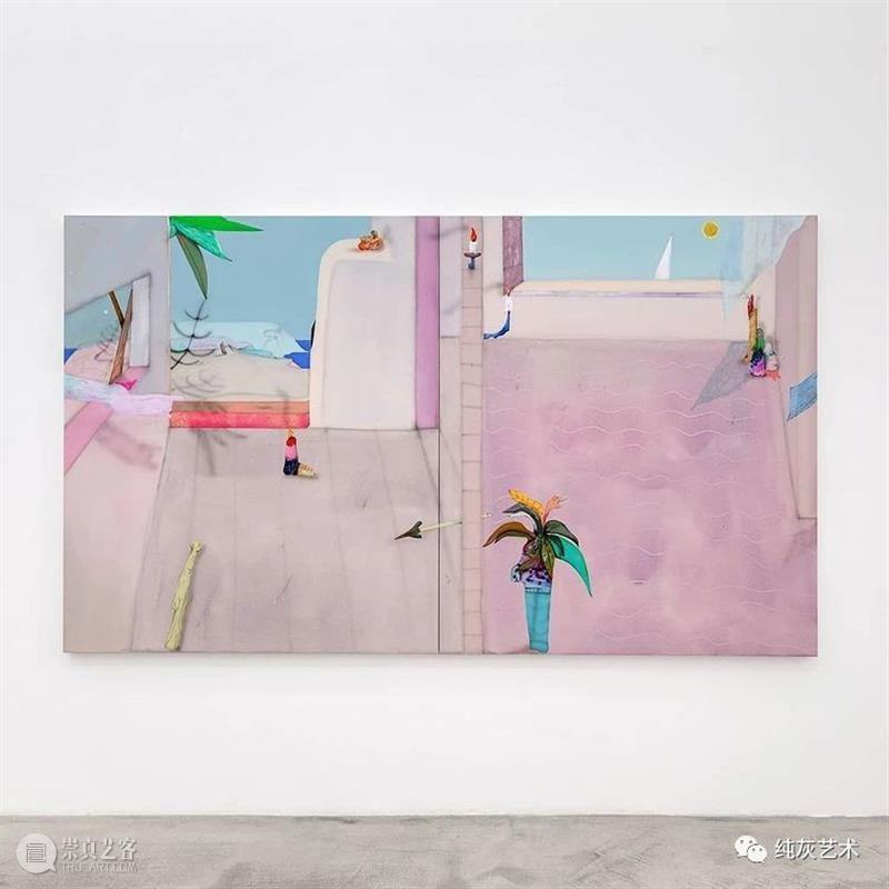 色彩的碰撞衔接  纯灰艺术 色彩 德国 艺术家 Fabian Treibe 画作 室内 主题 现实 看法 崇真艺客
