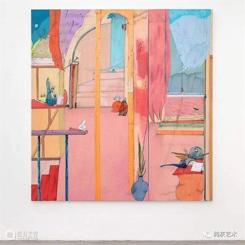 色彩的碰撞衔接  纯灰艺术 色彩 德国 艺术家 Fabian Treibe 画作 室内 主题 现实 看法 崇真艺客