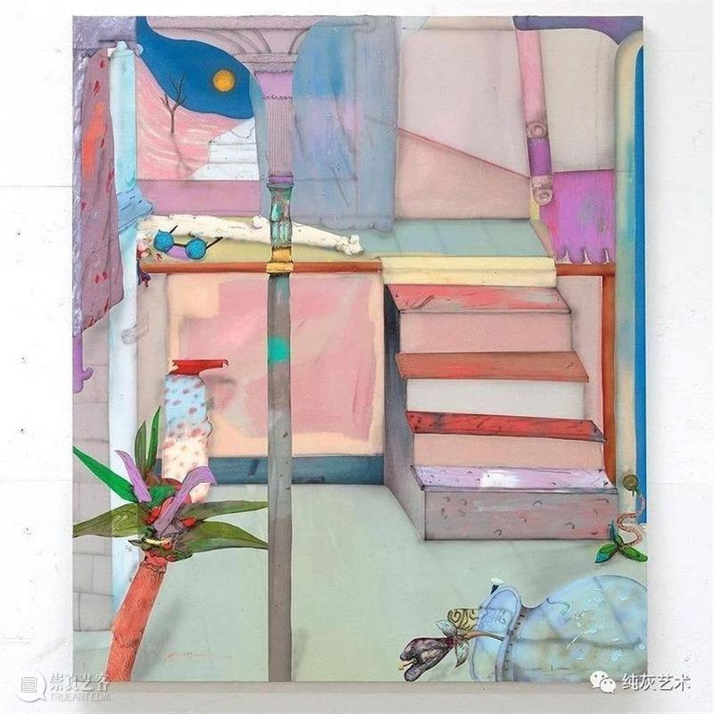 色彩的碰撞衔接  纯灰艺术 色彩 德国 艺术家 Fabian Treibe 画作 室内 主题 现实 看法 崇真艺客
