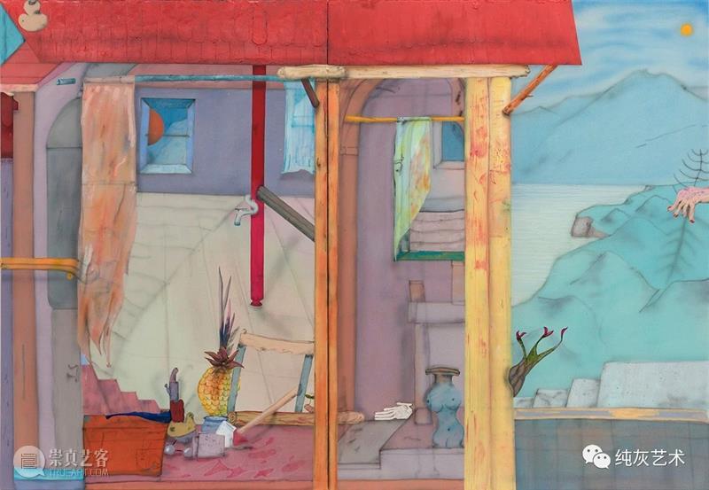 色彩的碰撞衔接  纯灰艺术 色彩 德国 艺术家 Fabian Treibe 画作 室内 主题 现实 看法 崇真艺客
