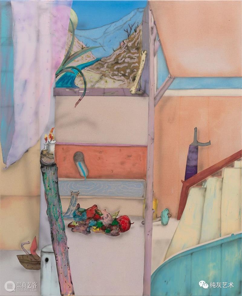 色彩的碰撞衔接  纯灰艺术 色彩 德国 艺术家 Fabian Treibe 画作 室内 主题 现实 看法 崇真艺客