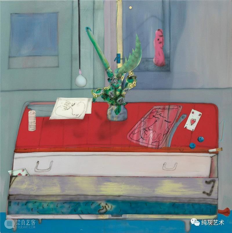 色彩的碰撞衔接  纯灰艺术 色彩 德国 艺术家 Fabian Treibe 画作 室内 主题 现实 看法 崇真艺客