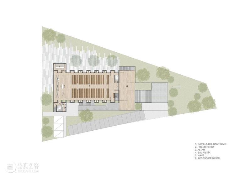柱墙梁板一体化，新火典礼教堂 / WRKSHP 新火 典礼 教堂 WRK SHP 梁板 JorgeT aboada 空间 自然光 崇真艺客