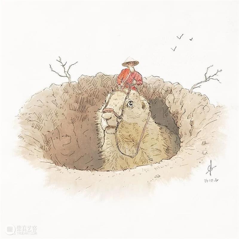 好久没见过这么细腻的笔触了，淡淡的色彩配上魔幻的设计，真厉害！ 笔触 色彩 魔幻 END 崇真艺客