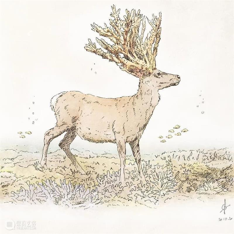 好久没见过这么细腻的笔触了，淡淡的色彩配上魔幻的设计，真厉害！ 笔触 色彩 魔幻 END 崇真艺客