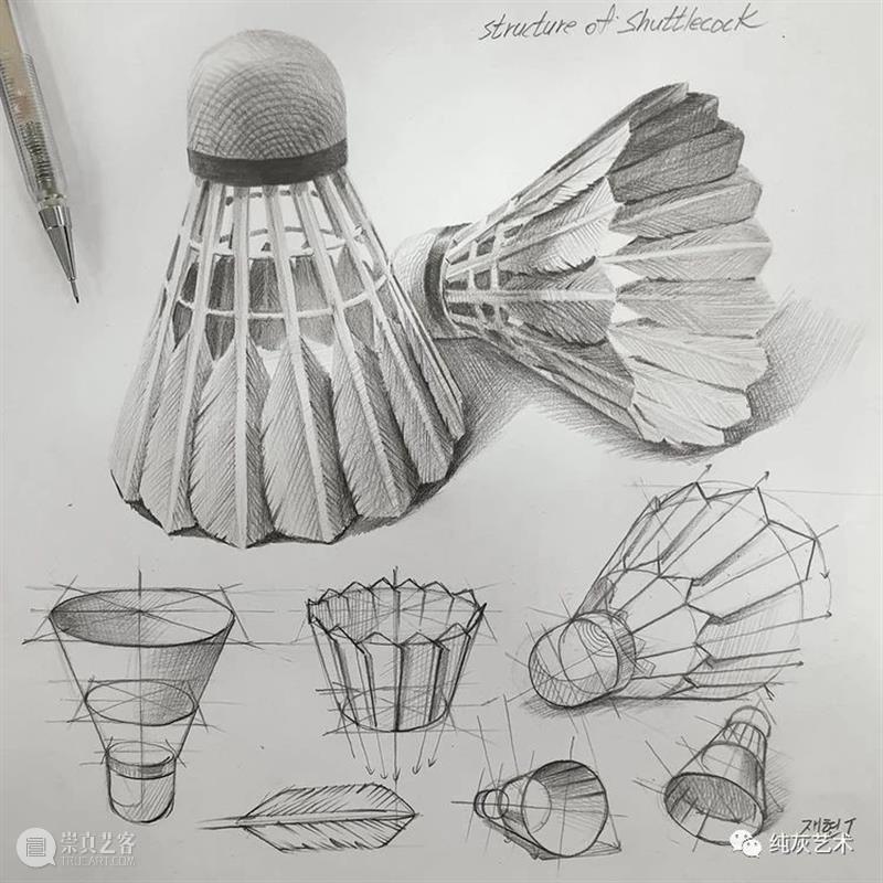 素描静物的结构和质感 素描 静物 结构 质感 韩国 艺术家 anjjaemi 作品 一幅画 细节 崇真艺客