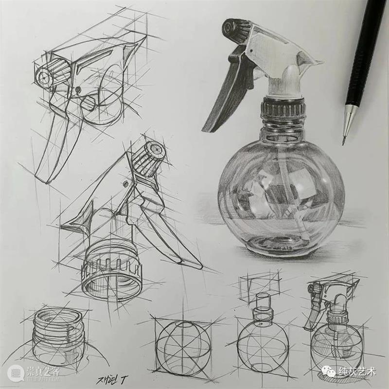 素描静物的结构和质感 素描 静物 结构 质感 韩国 艺术家 anjjaemi 作品 一幅画 细节 崇真艺客