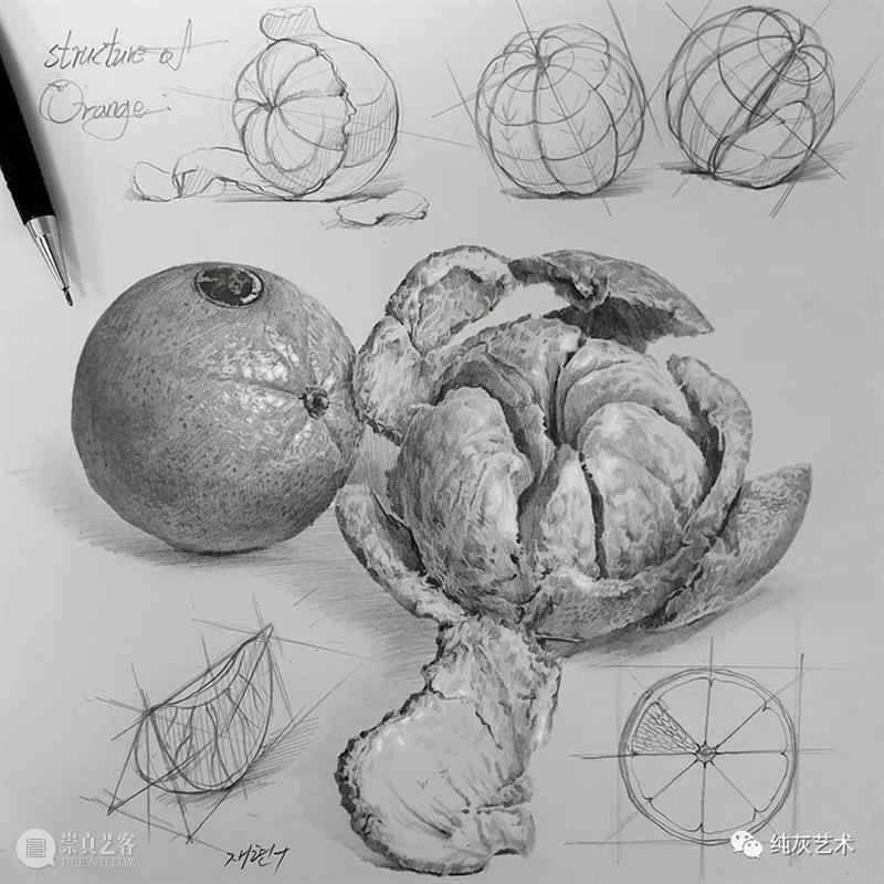 素描静物的结构和质感 素描 静物 结构 质感 韩国 艺术家 anjjaemi 作品 一幅画 细节 崇真艺客