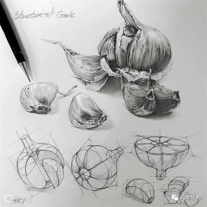 素描静物的结构和质感 素描 静物 结构 质感 韩国 艺术家 anjjaemi 作品 一幅画 细节 崇真艺客