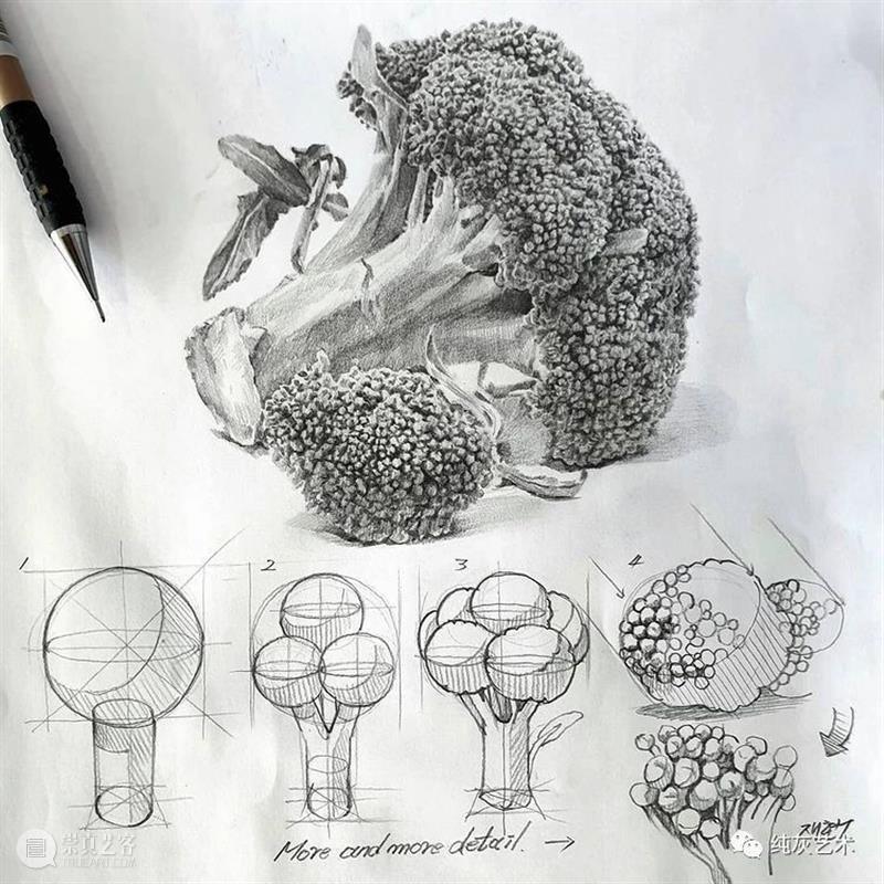 素描静物的结构和质感 素描 静物 结构 质感 韩国 艺术家 anjjaemi 作品 一幅画 细节 崇真艺客