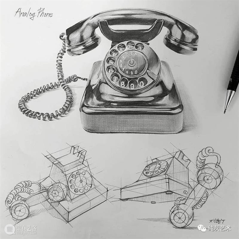 素描静物的结构和质感 素描 静物 结构 质感 韩国 艺术家 anjjaemi 作品 一幅画 细节 崇真艺客