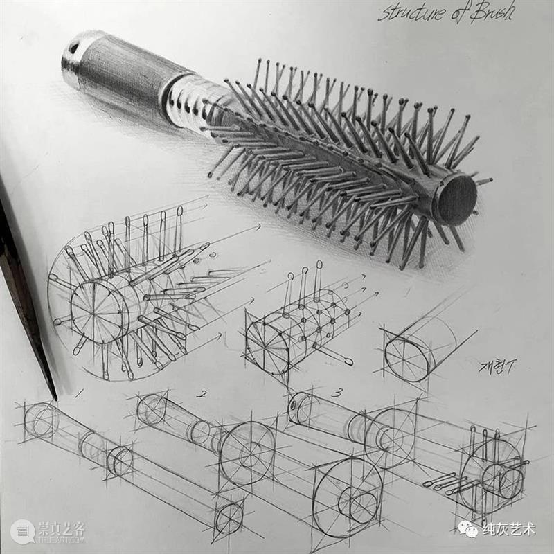 素描静物的结构和质感 素描 静物 结构 质感 韩国 艺术家 anjjaemi 作品 一幅画 细节 崇真艺客