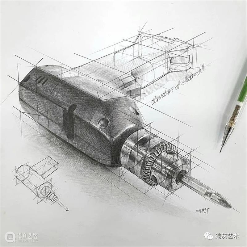 素描静物的结构和质感 素描 静物 结构 质感 韩国 艺术家 anjjaemi 作品 一幅画 细节 崇真艺客