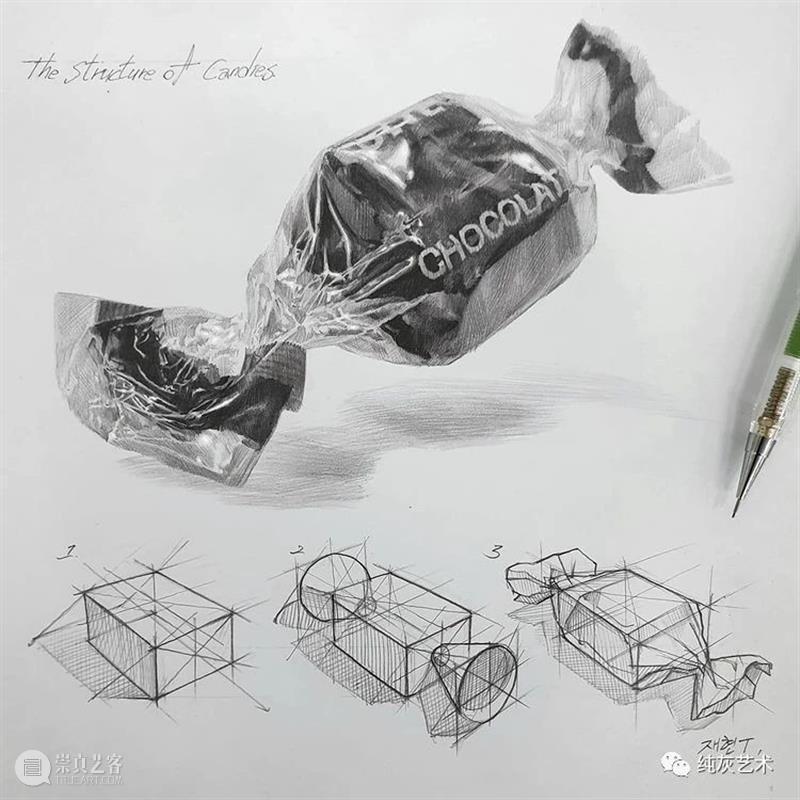 素描静物的结构和质感 素描 静物 结构 质感 韩国 艺术家 anjjaemi 作品 一幅画 细节 崇真艺客
