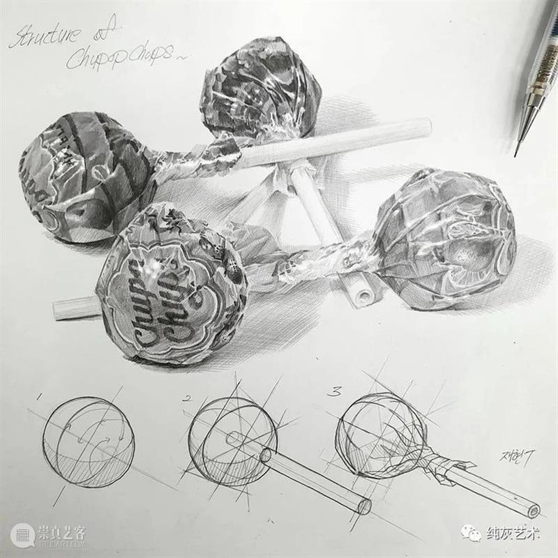 素描静物的结构和质感 素描 静物 结构 质感 韩国 艺术家 anjjaemi 作品 一幅画 细节 崇真艺客