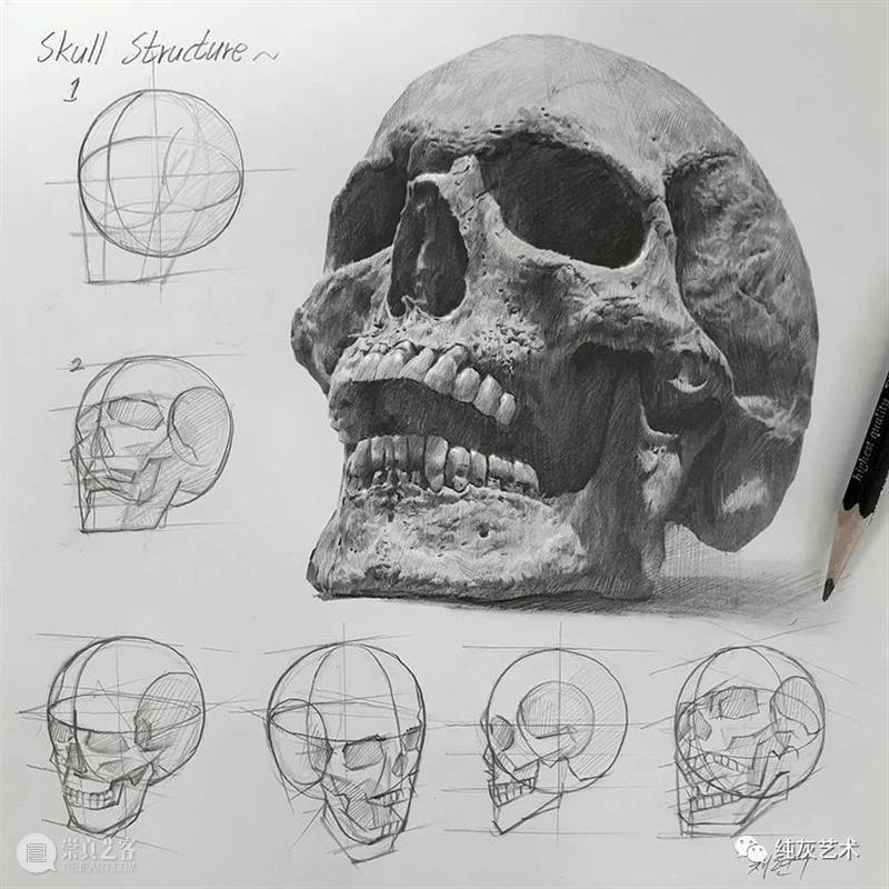 素描静物的结构和质感 素描 静物 结构 质感 韩国 艺术家 anjjaemi 作品 一幅画 细节 崇真艺客