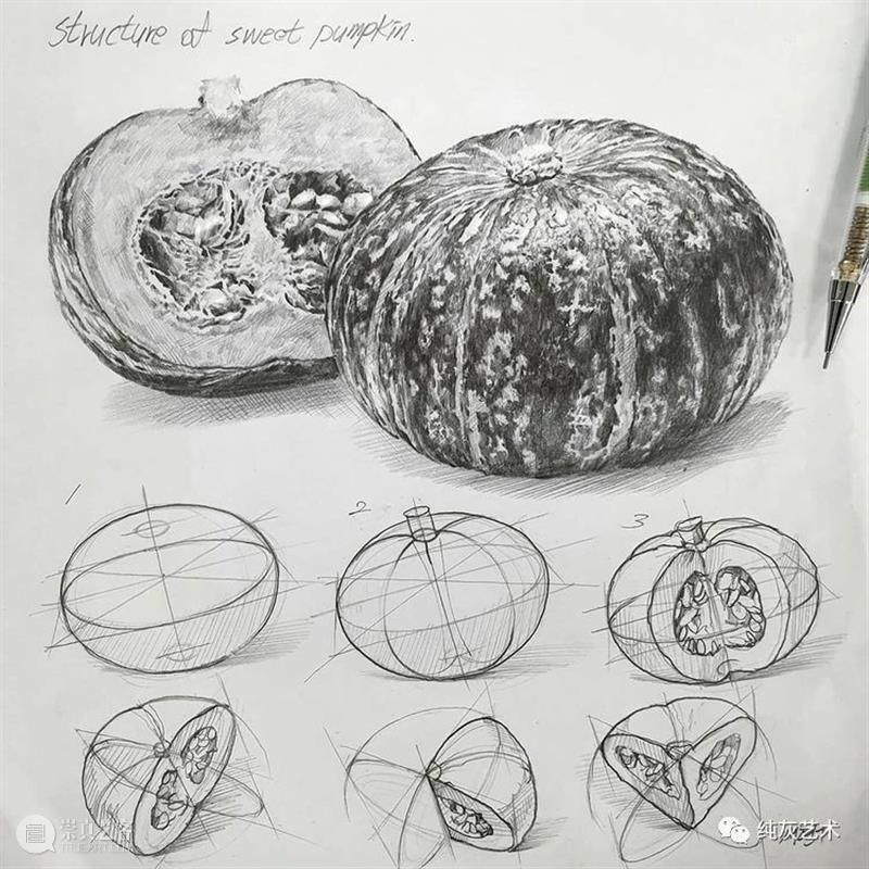 素描静物的结构和质感 素描 静物 结构 质感 韩国 艺术家 anjjaemi 作品 一幅画 细节 崇真艺客