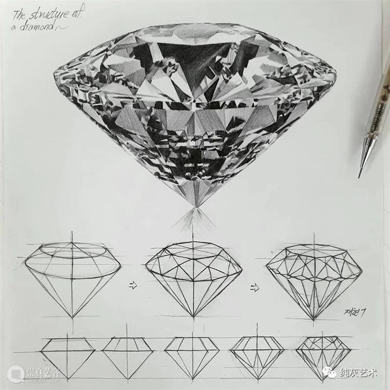 素描静物的结构和质感 素描 静物 结构 质感 韩国 艺术家 anjjaemi 作品 一幅画 细节 崇真艺客