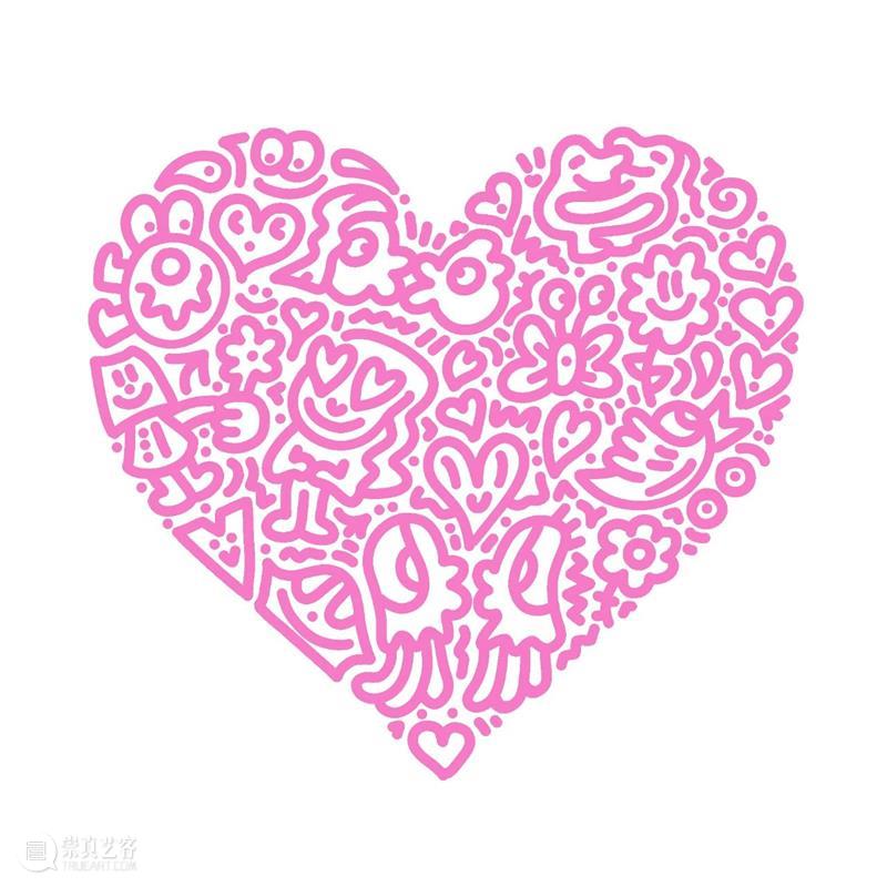 藝術⾨｜Mr Doodle粉色《Pop Heart - Jellyfish Passion》版画将于明天正式发售 Heart Passion Doodle Pop 版画 藝術 粉色 系列 北京时间 伦敦 崇真艺客