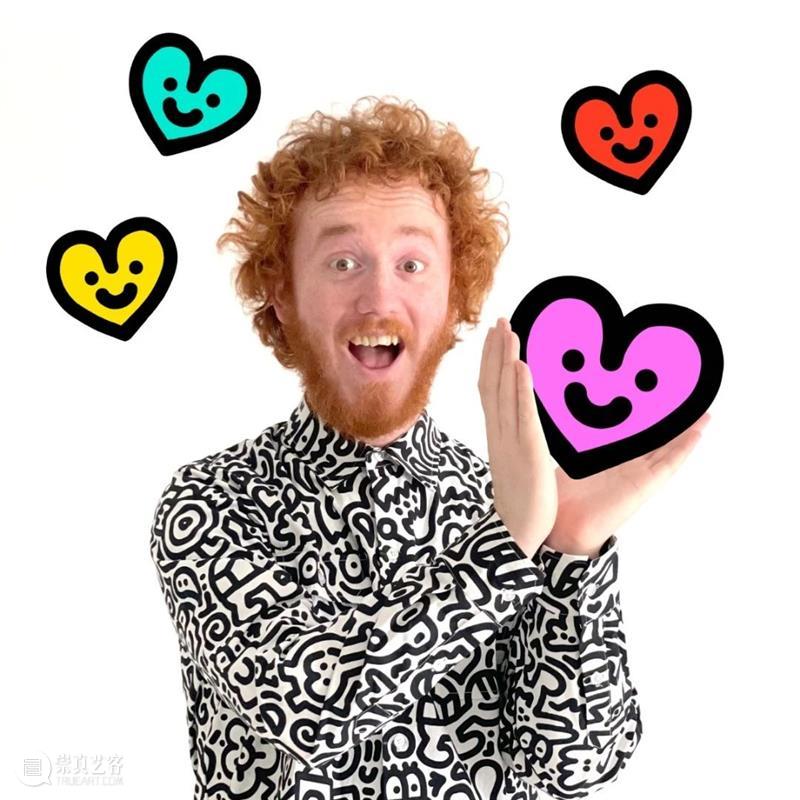 藝術⾨｜Mr Doodle粉色《Pop Heart - Jellyfish Passion》版画将于明天正式发售 Heart Passion Doodle Pop 版画 藝術 粉色 系列 北京时间 伦敦 崇真艺客