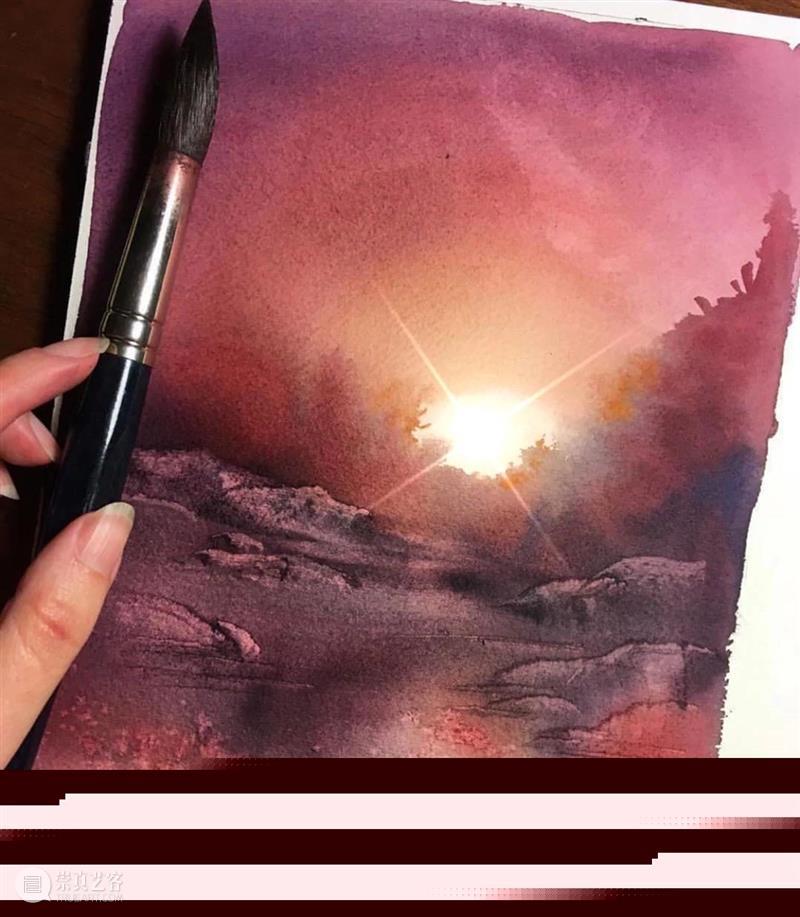 看看什么叫清秀透亮的水彩作品！雪景真的画得太棒了！ 水彩 作品 雪景 END 崇真艺客