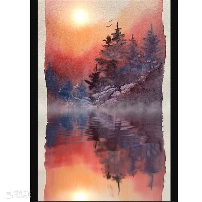 看看什么叫清秀透亮的水彩作品！雪景真的画得太棒了！ 水彩 作品 雪景 END 崇真艺客