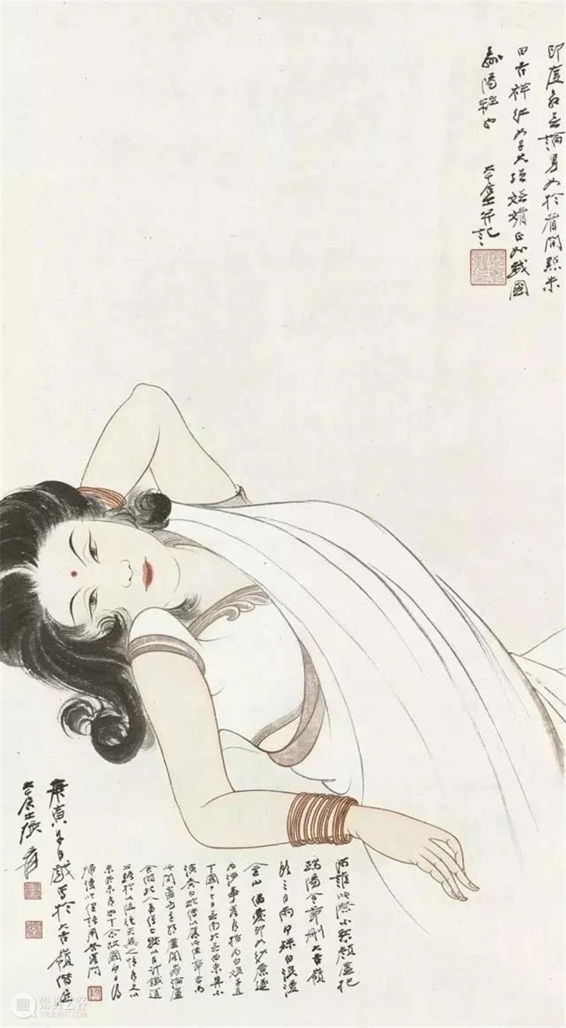 绘画 | 色彩华美、妍丽动人，张大千先生的人物画 张大千 色彩 妍丽 绘画 先生 人物画 上方 中国舞台美术学会 右上 星标 崇真艺客
