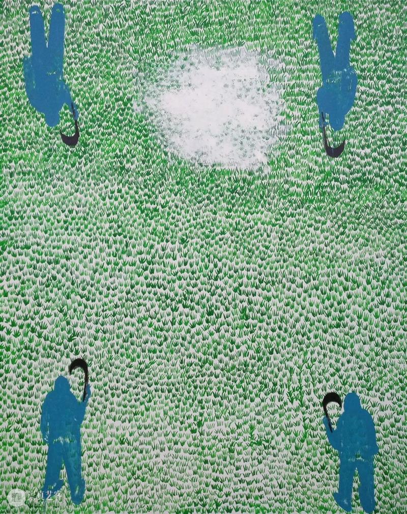 许敏：银手镯微微发光 许敏 手镯 节奏 绘画 流水 时间 女工 炭笔 铅笔 画布 崇真艺客