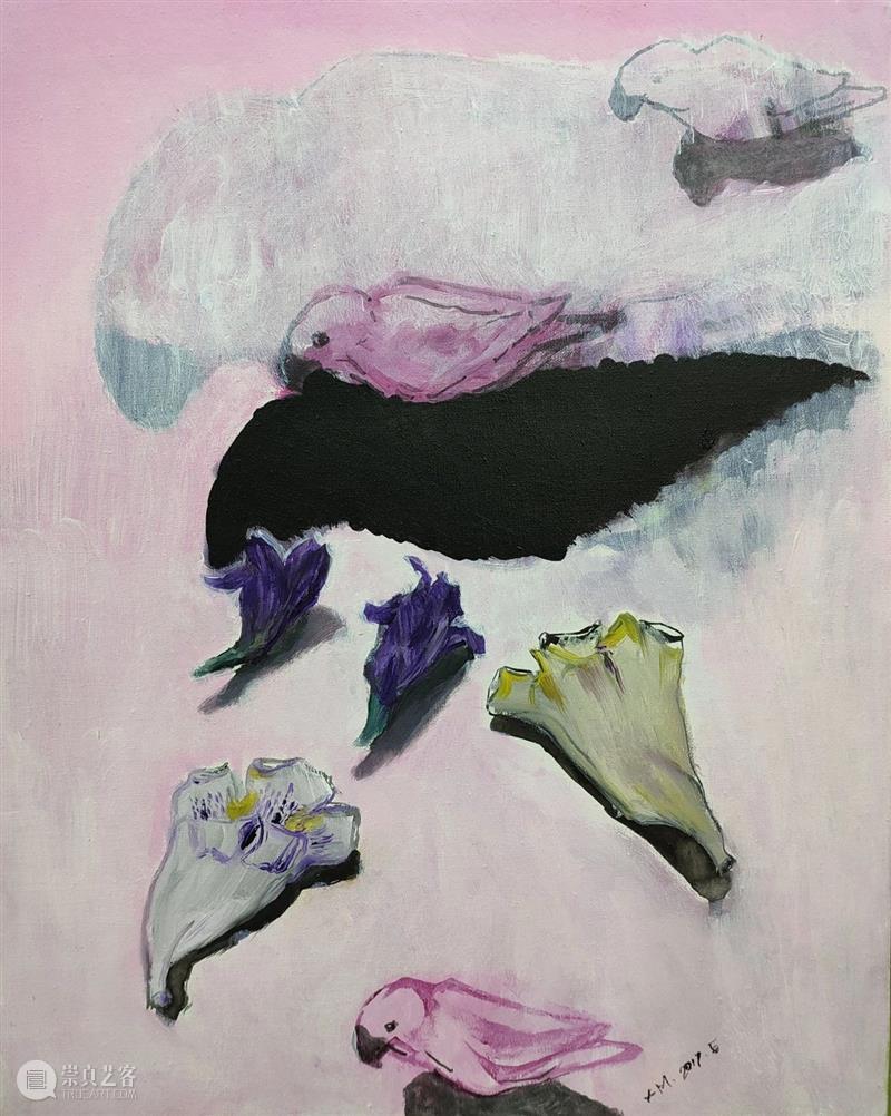 许敏：银手镯微微发光 许敏 手镯 节奏 绘画 流水 时间 女工 炭笔 铅笔 画布 崇真艺客