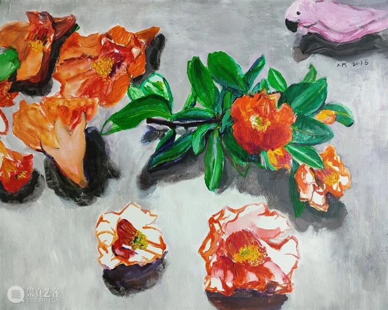 许敏：银手镯微微发光 许敏 手镯 节奏 绘画 流水 时间 女工 炭笔 铅笔 画布 崇真艺客