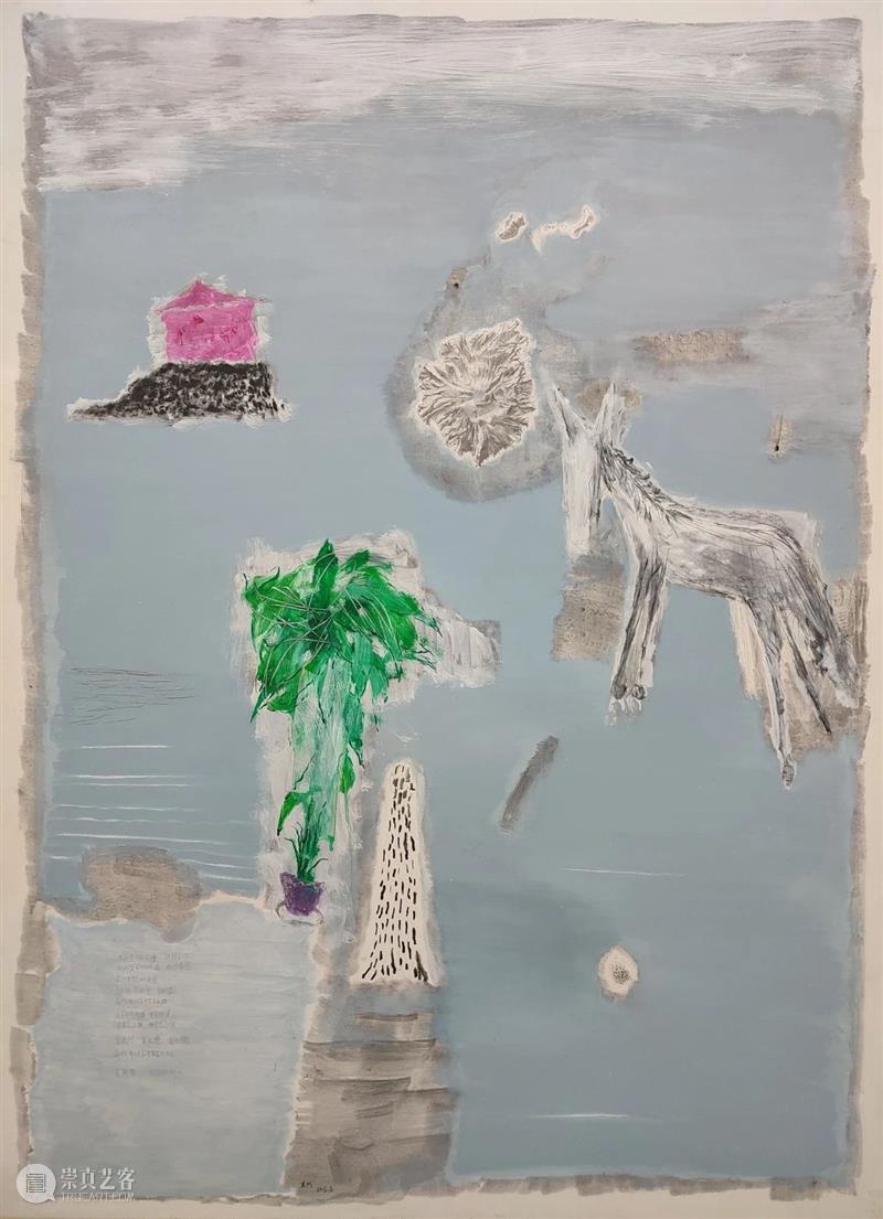 许敏：银手镯微微发光 许敏 手镯 节奏 绘画 流水 时间 女工 炭笔 铅笔 画布 崇真艺客