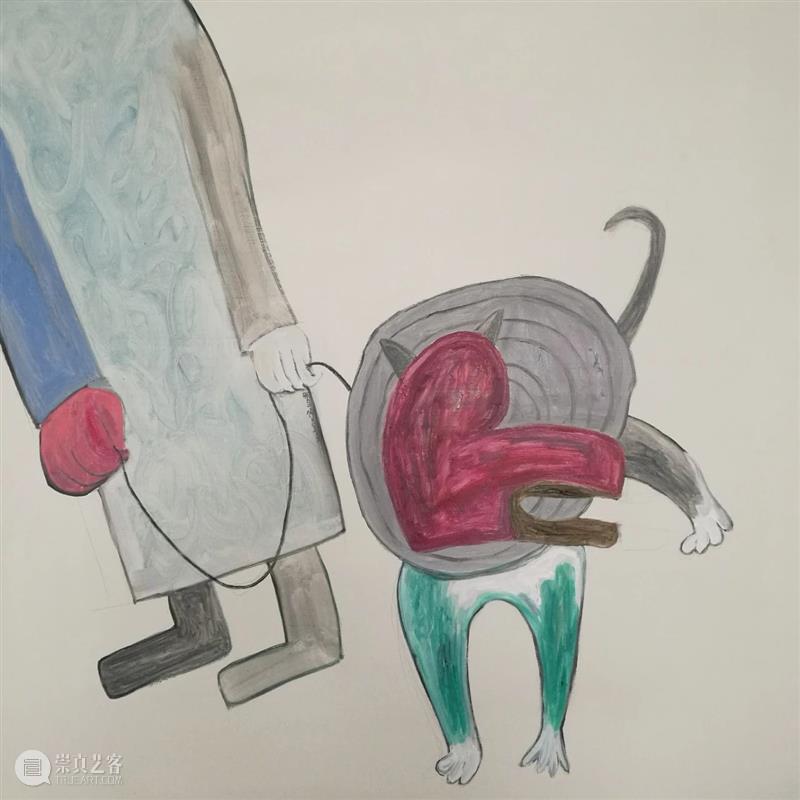 FFA专栏:艺术家张刍狗的那些画“遛狗系列”凸显野生的力量 崇真艺客