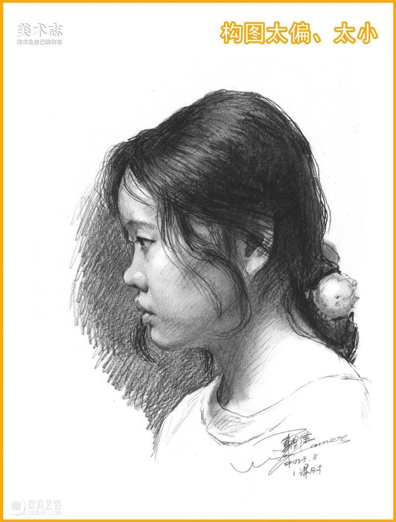 【素描头像】的构图看上去简单，其实里面也有很多知识点可讲哦 ~ 素描 头像 里面 知识点 位置 问题 后期 小志 团队 细节 崇真艺客