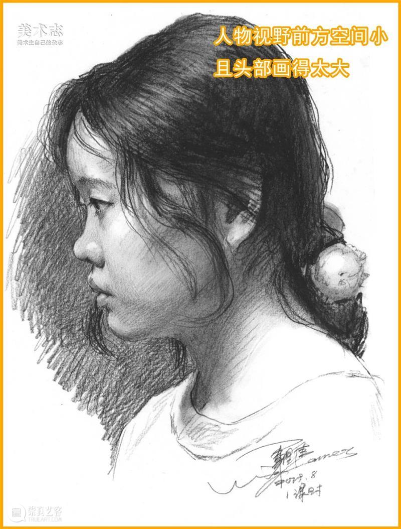 【素描头像】的构图看上去简单，其实里面也有很多知识点可讲哦 ~ 素描 头像 里面 知识点 位置 问题 后期 小志 团队 细节 崇真艺客
