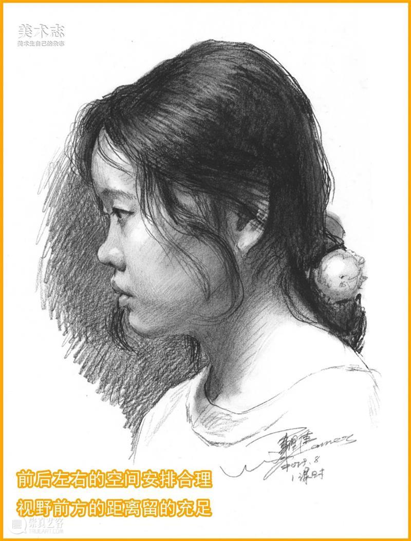 【素描头像】的构图看上去简单，其实里面也有很多知识点可讲哦 ~ 素描 头像 里面 知识点 位置 问题 后期 小志 团队 细节 崇真艺客