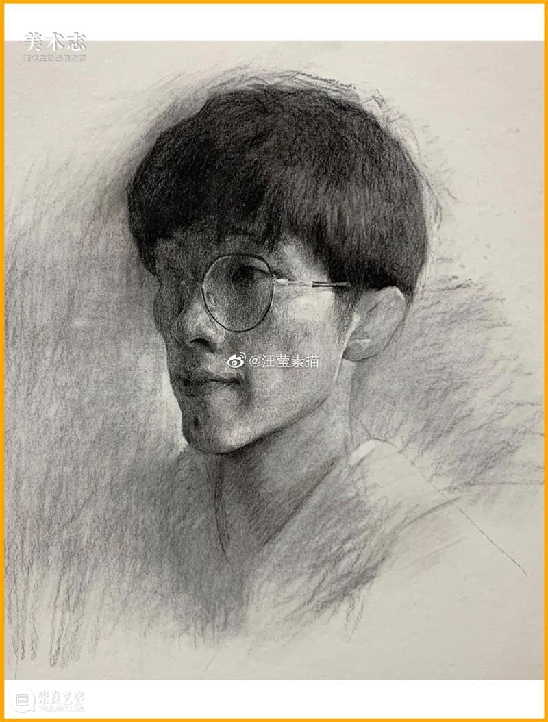 【素描头像】的构图看上去简单，其实里面也有很多知识点可讲哦 ~ 素描 头像 里面 知识点 位置 问题 后期 小志 团队 细节 崇真艺客