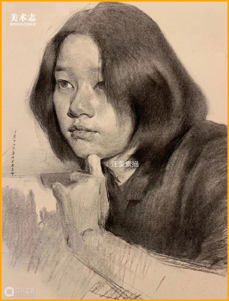 【素描头像】的构图看上去简单，其实里面也有很多知识点可讲哦 ~ 素描 头像 里面 知识点 位置 问题 后期 小志 团队 细节 崇真艺客