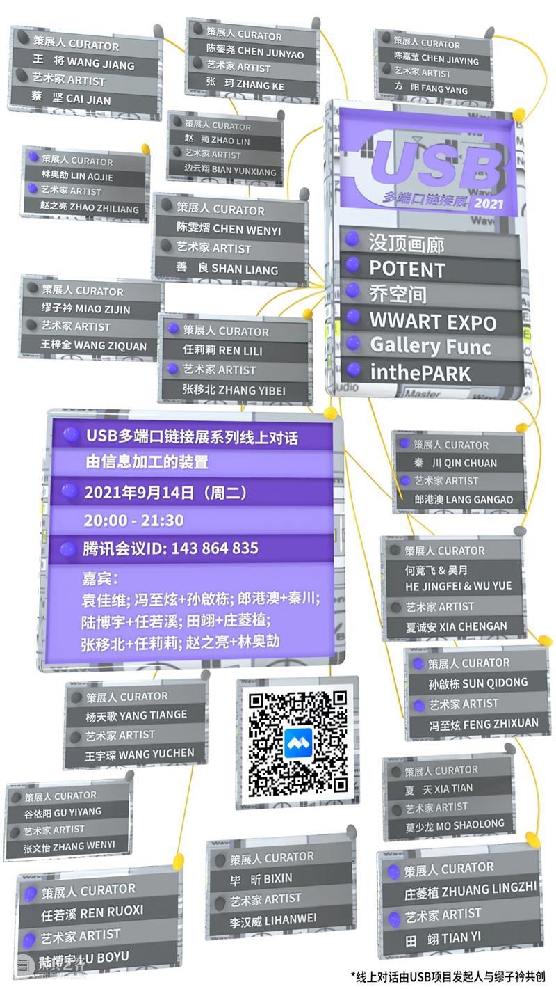 《USB多端口链接展》｜线上对话与展览现场 USB多端口链接展 线上 现场 系列 信息 时间 地点 腾讯 会议 嘉宾 崇真艺客
