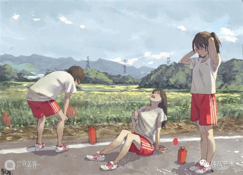 有复古氛围的人物场景插画 人物 插画 场景 氛围 日本 漫画 设计师 插画师 氛围感 艺术 崇真艺客