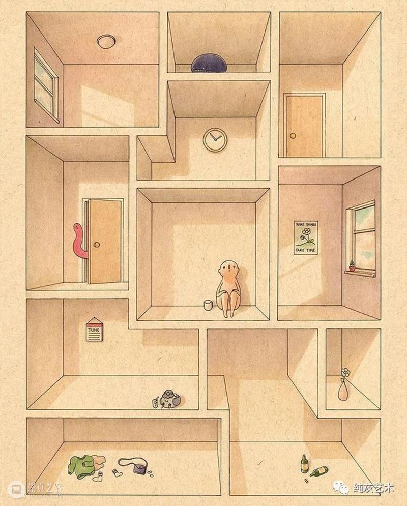 一个人也挺好 一个人 工业设计师 插画师 Felicia Chiao 系列 插画 孤独星人的怪诞世界 小人 人间 崇真艺客