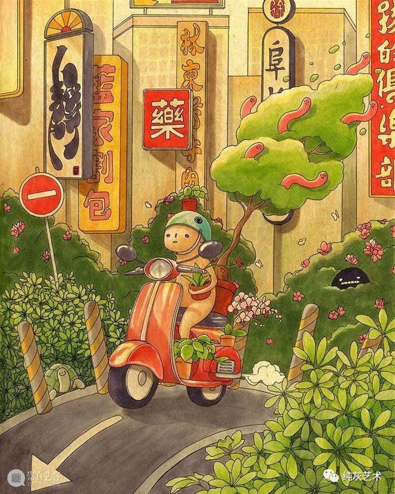 一个人也挺好 一个人 工业设计师 插画师 Felicia Chiao 系列 插画 孤独星人的怪诞世界 小人 人间 崇真艺客