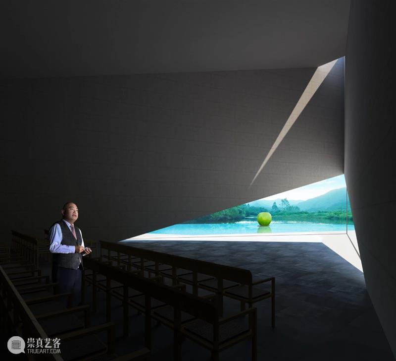 安藤忠雄第四个礼堂‘诗之礼堂’，将于广东河源建造 礼堂 安藤忠雄 于广东 河源 鸟瞰 河畔 效果图 建筑 研究所 风之教堂 崇真艺客
