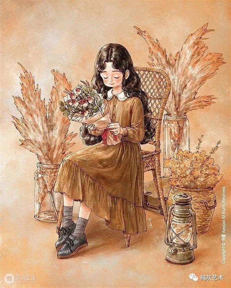 愿做画中的森系女孩 女孩 画中 森系 韩国 插画家 aeppol 森林 系列 生活 主人公 崇真艺客