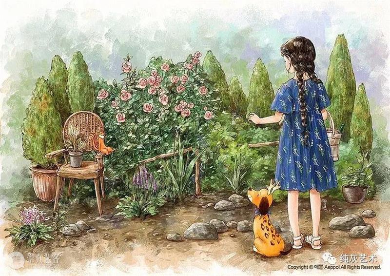 愿做画中的森系女孩 女孩 画中 森系 韩国 插画家 aeppol 森林 系列 生活 主人公 崇真艺客