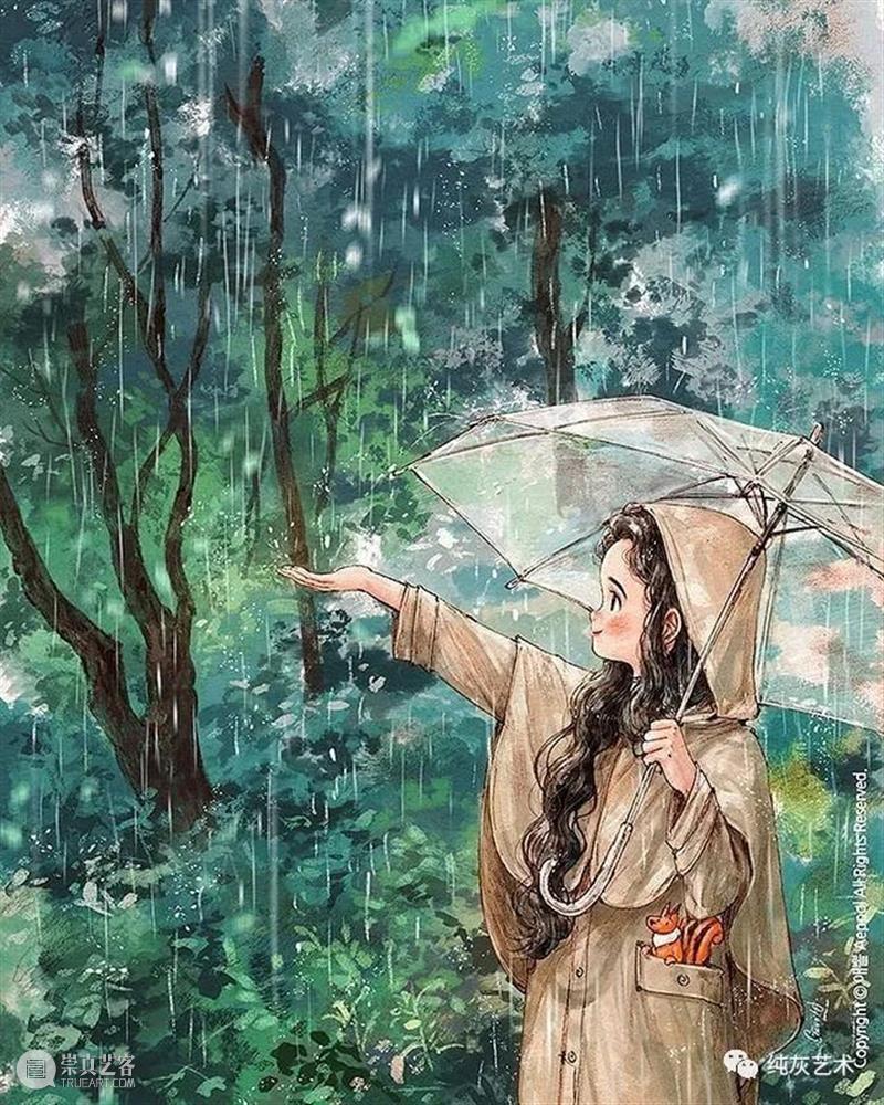 愿做画中的森系女孩 女孩 画中 森系 韩国 插画家 aeppol 森林 系列 生活 主人公 崇真艺客