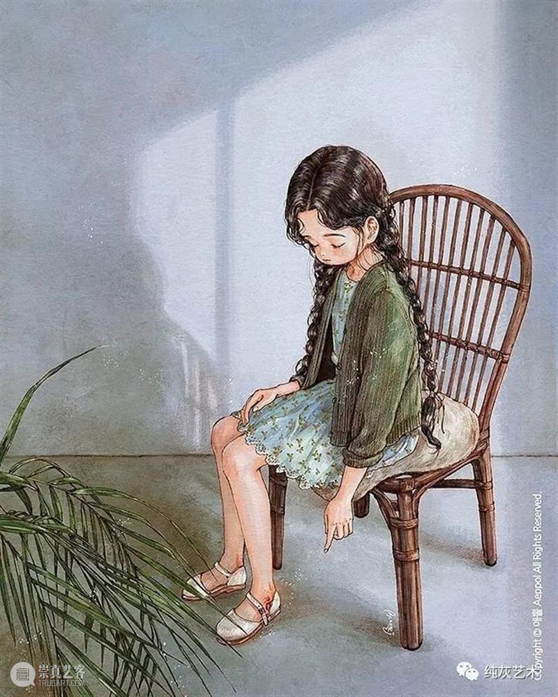 愿做画中的森系女孩 女孩 画中 森系 韩国 插画家 aeppol 森林 系列 生活 主人公 崇真艺客