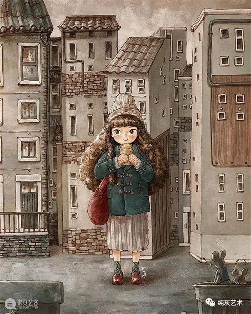 愿做画中的森系女孩 女孩 画中 森系 韩国 插画家 aeppol 森林 系列 生活 主人公 崇真艺客